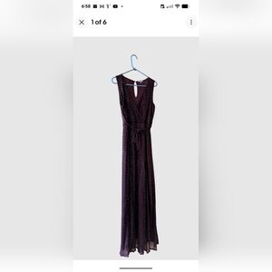 Baltic Born Plum Maxi Dress with Silver Sequins that catch the light.